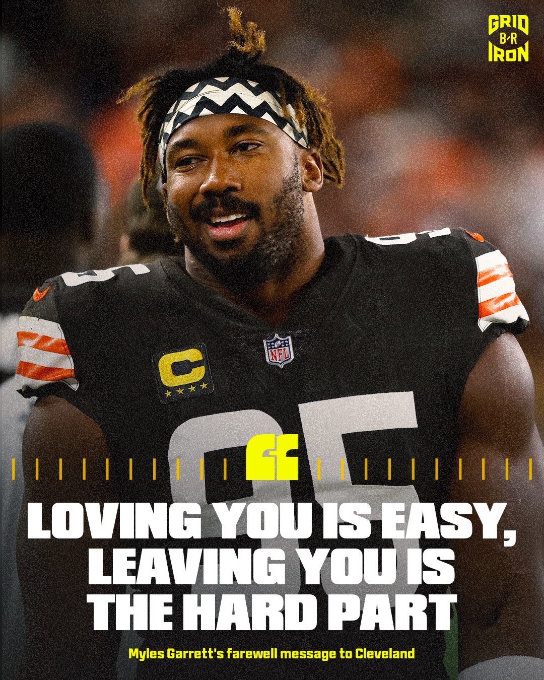 Myles Garrett posts his goodbye message to Cleveland 🫶🧡
