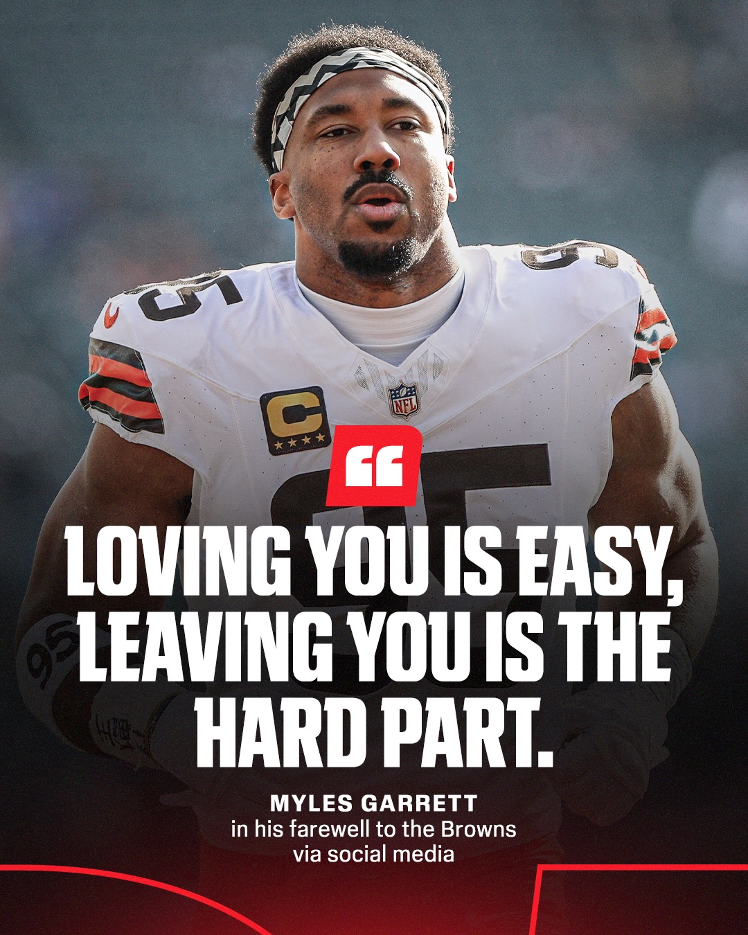 Myles Garrett said goodbye to the Browns on social media ❤️

(via @flash_garrett, @nfl)