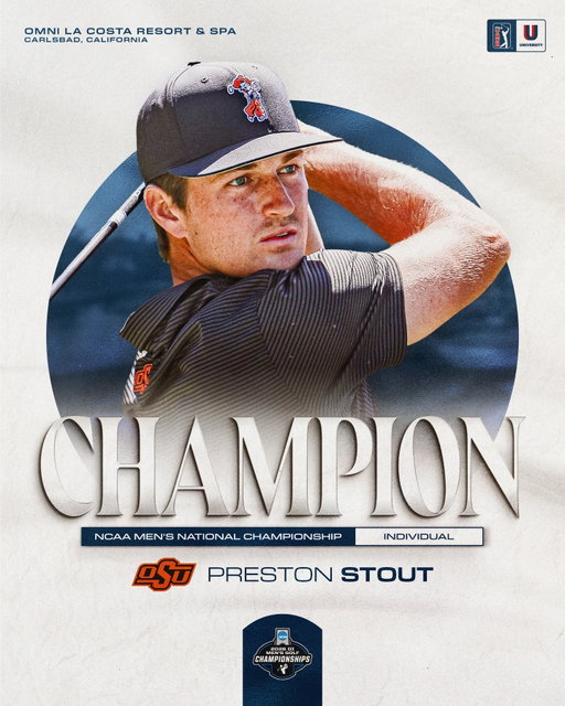 With his NCAA Championship individual title, @CowboyGolf junior @Preston_Stout8 qualifies for the U.S. Open and Masters!