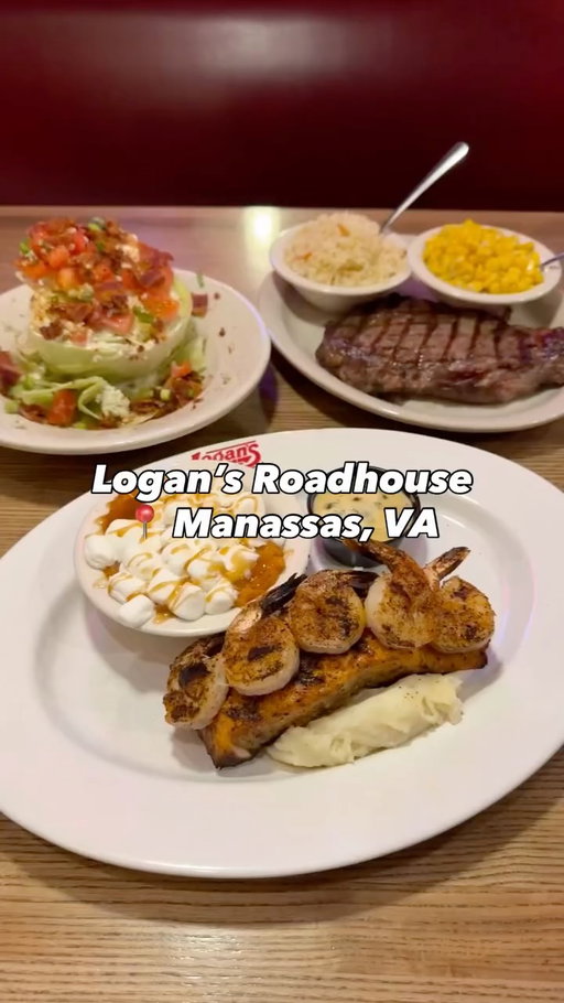 📍 Manassas, VA | Logan’s Roadhouse
🚘 7731 Donegan Dr, Manassas, VA 20109

Lunch just got an upgrade at @logansroadhouse 🤤 now available daily from 11AM to 4PM with insanely huge portions, mesquite-grilled 🥩 favorites, and their unlimited famous rolls… it’s definitely one of the BEST valued lunch around, and I’ll be back to try more of the items on their lunch menu soon!
💯 Steak N’ Sides 
💯 Shrimp Stacked Salmon 
💯 Loaded Sweet Potato Mash

#logansroadhouse #loganslunch #steaknsides #manassasva #novaeats