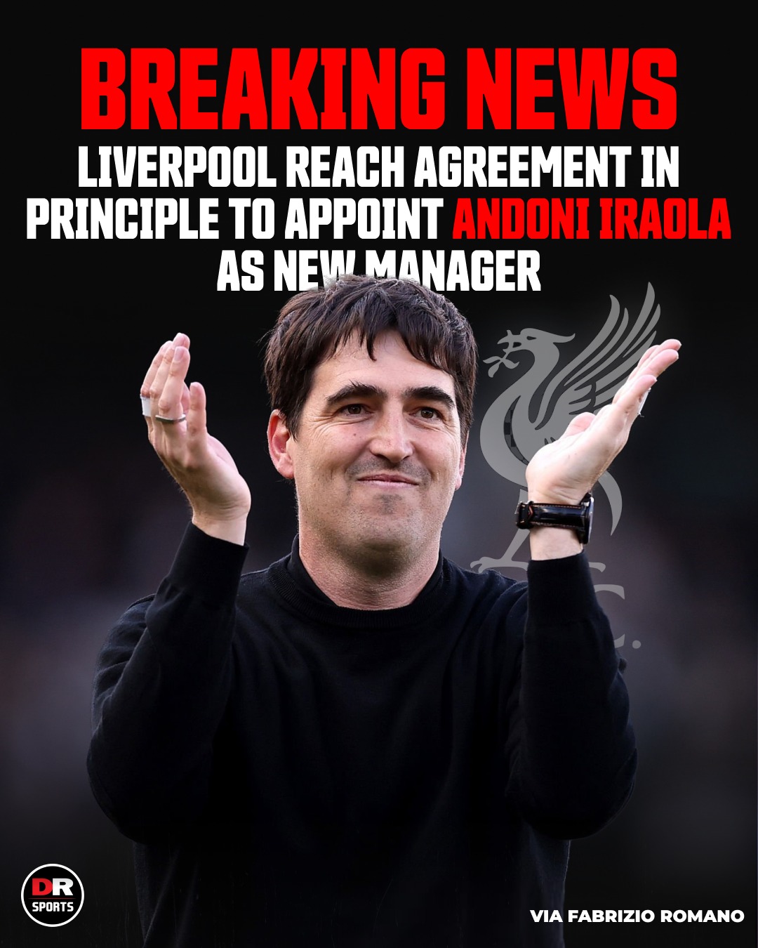 🚨𝐁𝐑𝐄𝐀𝐊𝐈𝐍𝐆: Liverpool have reached an agreement in principle to appoint Andoni Iraola as their new manager! ✅️

𝐀𝐫𝐞 𝐲𝐨𝐮 𝐡𝐚𝐩𝐩𝐲 𝐰𝐢𝐭𝐡 𝐭𝐡𝐢𝐬 𝐚𝐩𝐩𝐨𝐢𝐧𝐭𝐦𝐞𝐧𝐭, 𝐋𝐢𝐯𝐞𝐫𝐩𝐨𝐨𝐥 𝐟𝐚𝐧𝐬? 👇 

#AndoniIraola #Liverpool