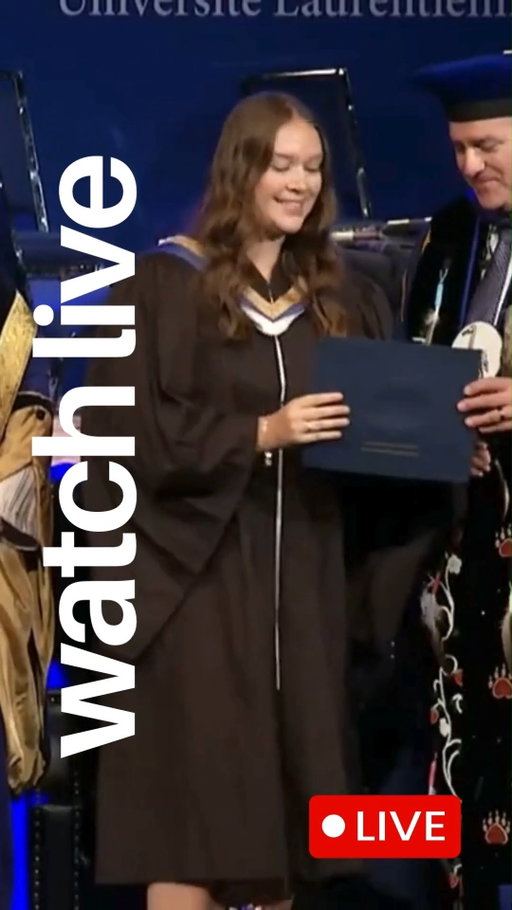 Watch convocation ceremonies LIVE from our live streams on YouTube. Find the links here:
https://laurentian.ca/alumni/convocation
--
Regardez EN DIRECT les cérémonies de collation des grades grâce à nos diffusions en direct sur YouTube. Trouvez les liens ici :
https://laurentienne.ca/anciens/collation-des-grades