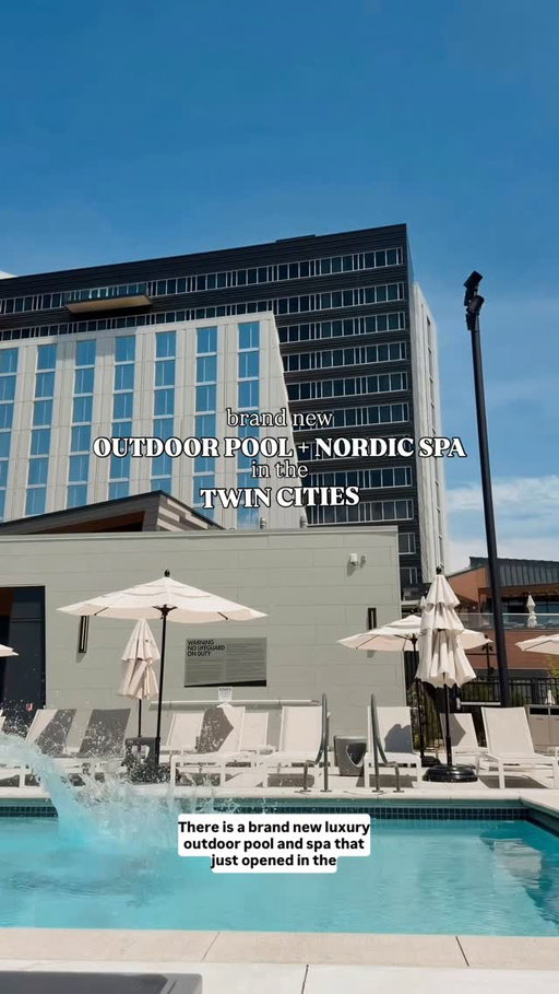 ‼️ NEW OUTDOOR POOL + SPA in the TWIN CITIES‼️ 

[ send this to someone you want to go with! ] 

Just in time for summer pool days, this new space just opened its doors! 

🌊 One massive heated pool (open through October) 
🥵 Two large saunas (open year round) 
🔥 Two oversized hot tubs (open year round) 
🍹 Drinks + food at a brand-new poolside restaurant
🔥 Fire tables throughout 
😌 Eight private cabanas available with couch + TV 

🕐 Open daily 7am-10pm 

📍 Comment POOL and I’ll send you all of the details + booking link to this incredible new outdoor oasis! 🧖🏼‍♀️