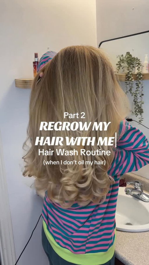 Part 2 of regrowing my hair series! #hairgrowth #hairroutine #hairwash #haircare #hairwashday