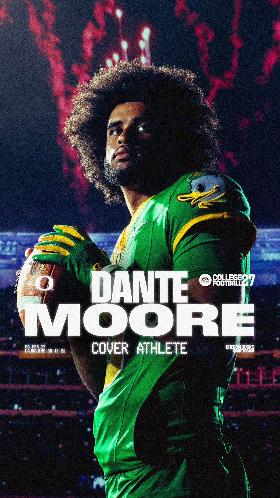 A dream come true. 

@dantemoore is on the cover of College Football 27. #GoDucks