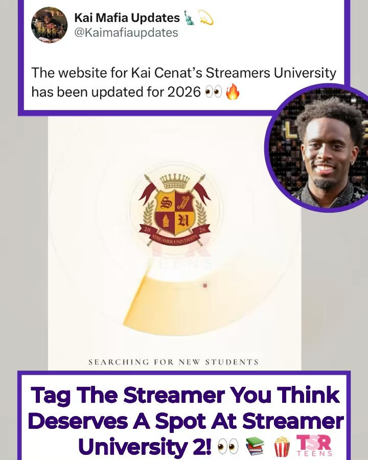 #TeaMates, it looks like #KaiCenat’s Streamer University website has officially been updated for 2026! —- Tag the streamer you think deserves a spot at Streamer University 2 👀🍿 (📸: @gettyimages) ✍🏾: #TSRStaffTC