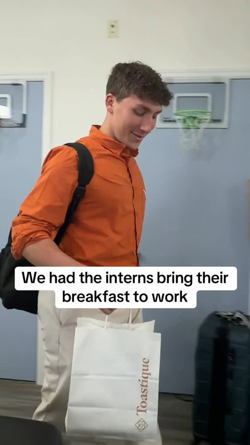 Who had the best breakfast? #interns #breakfast