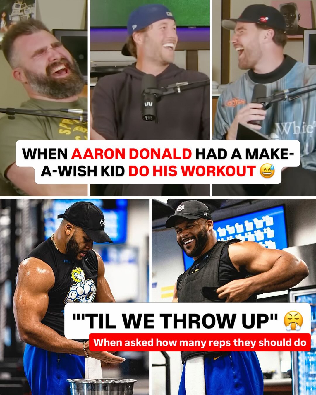Aaron Donald put him to work 😂

(via @newheightshow)