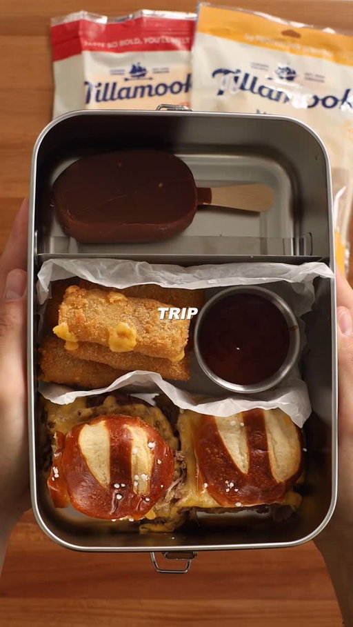 My dream road trip lunch box made with @tillamook. And for those like me, who are dessert first people, the Tillamook Ice Cream Bars are the perfect treat to start any road trip with. #TillamookPartner