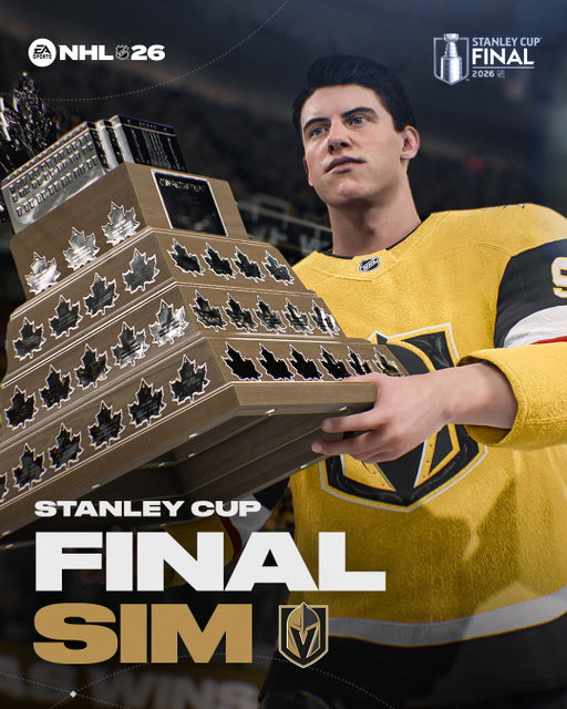 The #NHL26 Stanley Cup Final Simulation is in 🔮

@vegasgoldenknights win their 2nd Stanley Cup in 6 games 🏆