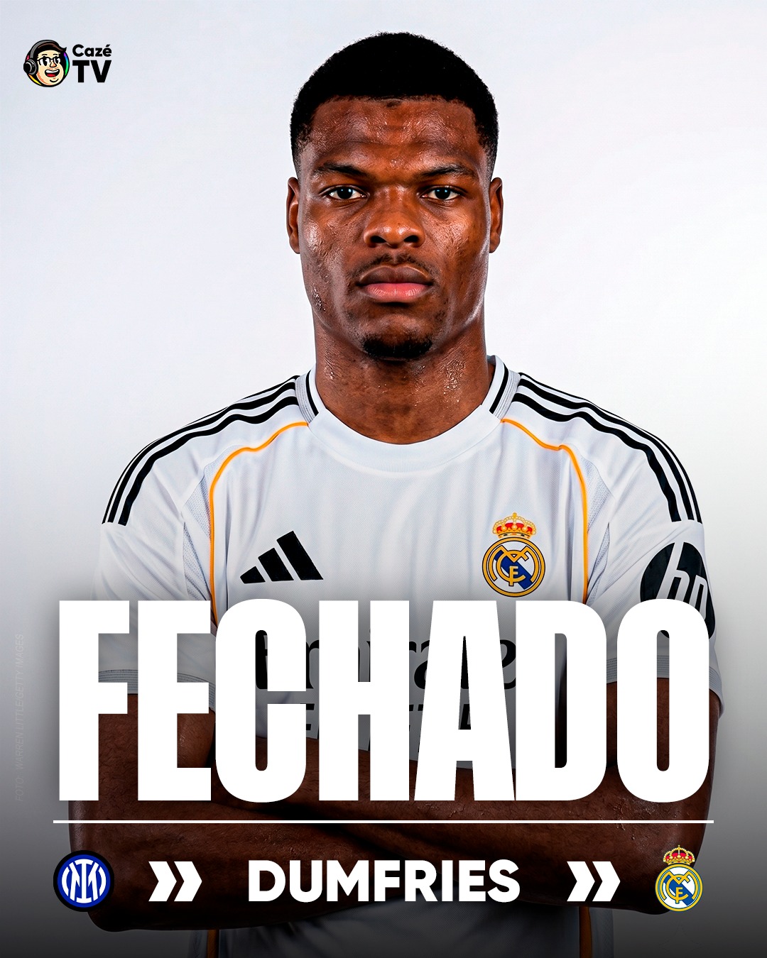 NOVO REFORÇO PARA A LATERAL-DIREITA DO REAL MADRID, FILHO! 🤯🤯

O clube espanhol FECHOU a contratação de Dumfries, um dos principais destaques da Inter de Milão nas últimas temporadas. O valor pago será de 20 milhões de euros, tendo em vista que existia uma cláusula de liberação. QUE NOME! 👏

🗞️ | FabrizioRomano 

#cztv16 #futinter #RealMadrid #Inter #MercadoDaBola