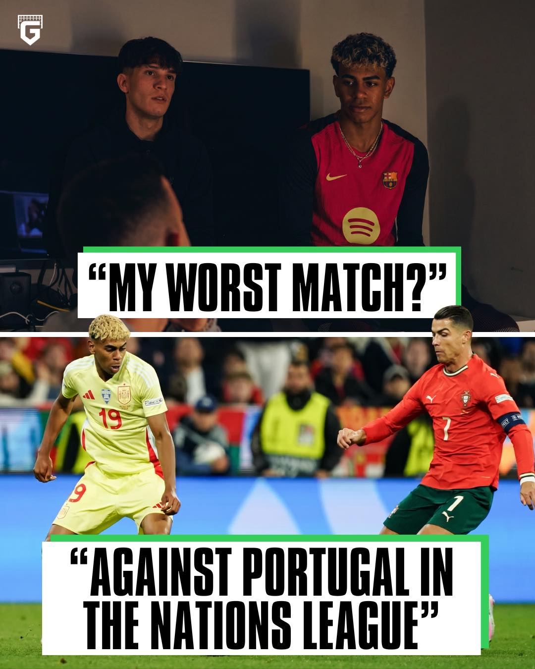 Lamine Yamal revealed both his best and WORST matches in his career so far... 👀

🗣 Lamine: "My best match? Against Real Madrid, when we won 4-3; I scored a goal off an  assist from Raphinha."

"My worst match? Against Portugal in the Nations League."