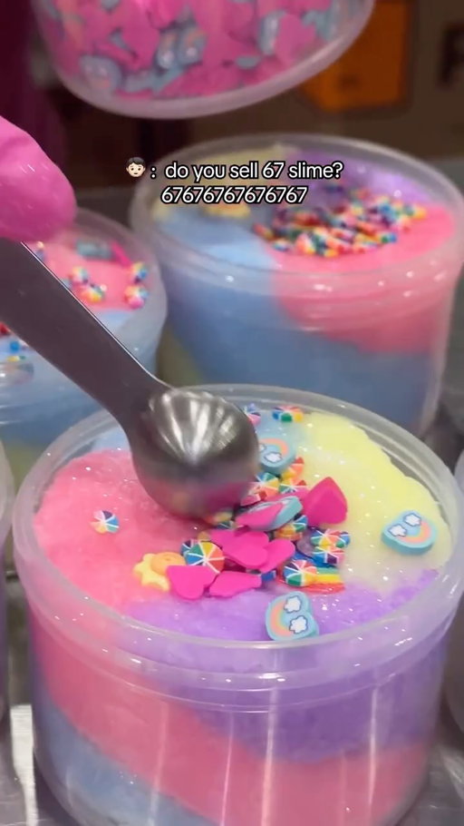 someone counted every sprinkle on their slime and demanded a refund for the 4 missing ones and i don’t know whether to laugh or cry 😅 Shop Peachybbies.com for more slimes! 🍑