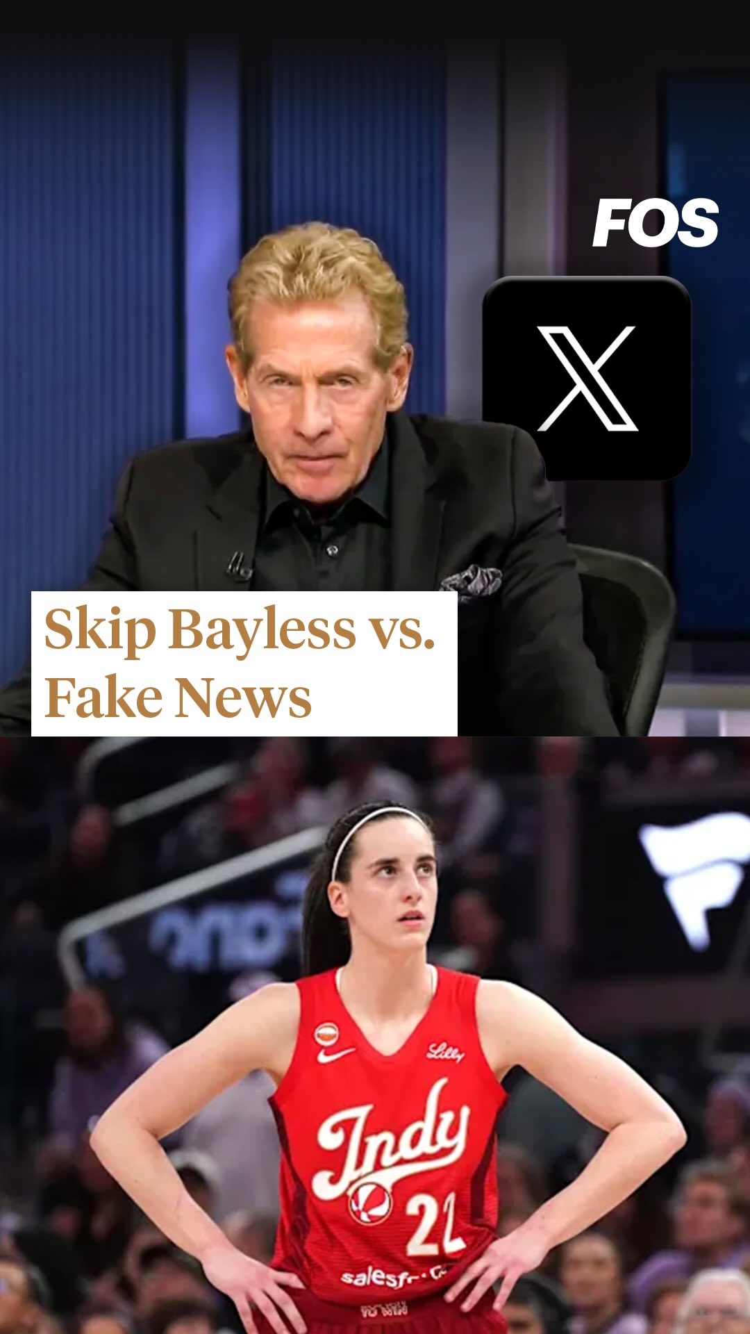 Skip Bayless fell for a false report on X about the Fever moving on from head coach Stephanie White after she had a heated exchange with Caitlin Clark.

@colinsalao reports.