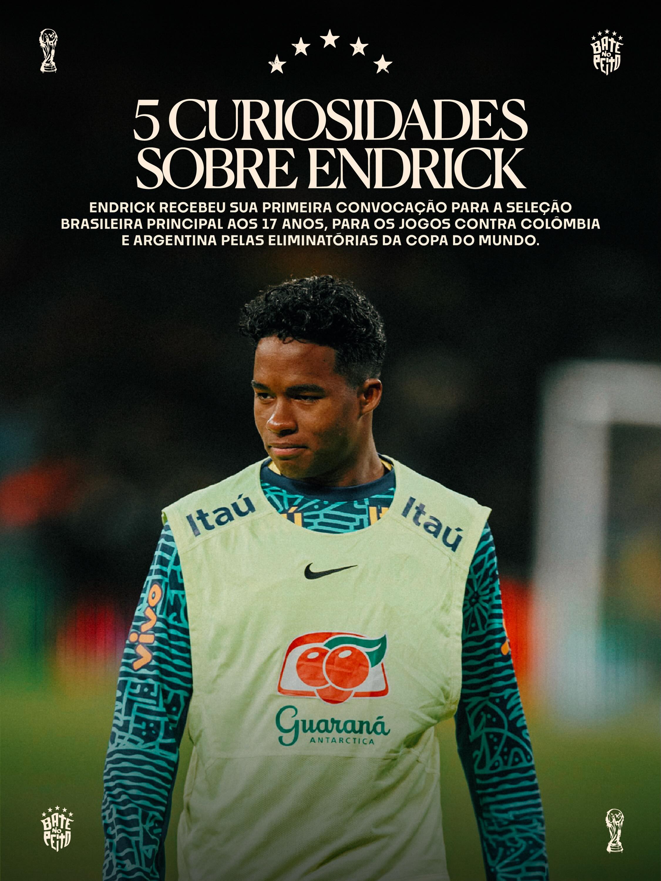 5 curiosidades sobre Endrick! 

Dos recordes no Real Madrid ao primeiro gol pela Seleção em Wembley. 

#BateNoPeito
ISSO É BRASIL! 🇧🇷