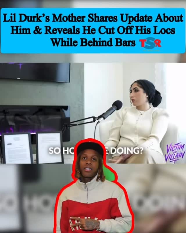#LilDurk’s mom, Lashawnda Woodard, is sharing an update on the rapper as he remains behind bars awaiting trial on federal murder-for-hire charges.
_________________________
During a recent appearance on the “Victim or Villain” podcast, Woodard revealed that Durk has cut off his signature locs while in federal custody. The Chicago rapper has been detained since October 2024. _________________________
As previously reported, federal prosecutors allege Durk orchestrated a plot targeting rival rapper Quando Rondo. The alleged 2022 attack in Los Angeles resulted in the death of Rondo’s cousin, Saviay’a “Lul Pab” Robinson. Durk has denied the allegations and is awaiting his day in court. 📷/📹:(@victimorvillainpodcast @real_msWoo @gettyimages ) ✍🏾#TSRStaffAS
