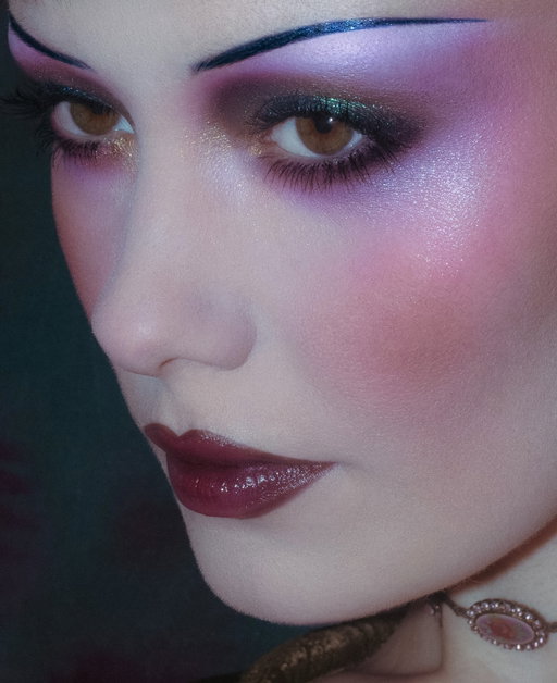 ohhh how I love makeup⋆˚꩜｡<3🎠
 
@ritueldefille weightless serum foundation in potion 100
@kaleidosmakeup escape pod palette
@glisten_cosmetics single eyeshadow in doppler
@diorbeauty Diorshow liquid eyeliner in satin denim for eyebrows 
@kaleidosmakeup lip pencil in Merlot 
@lauramercier rouge essential lipstick in rose mauve - I believe this is discontinued but it’s a perfect shade :’)
@milkmakeup odyssey lip oil in voyage