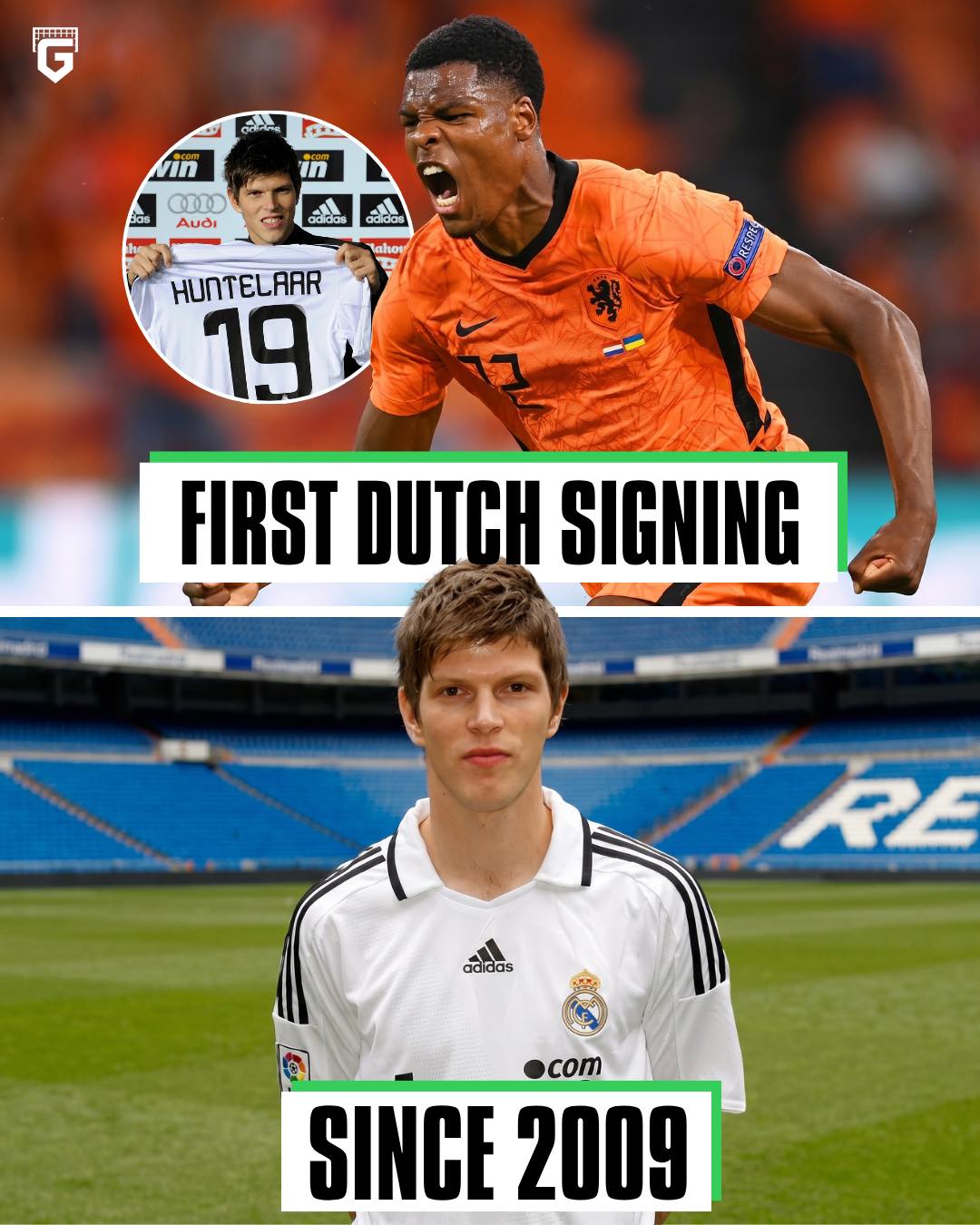 Crazy fact: Denzel Dumfries will be Real Madrid's FIRST Dutch signing since 2009... 17 years ago 🤯

The last Dutchman signed by Los Blancos was none other than Klaas Jan Huntelaar 🇳🇱