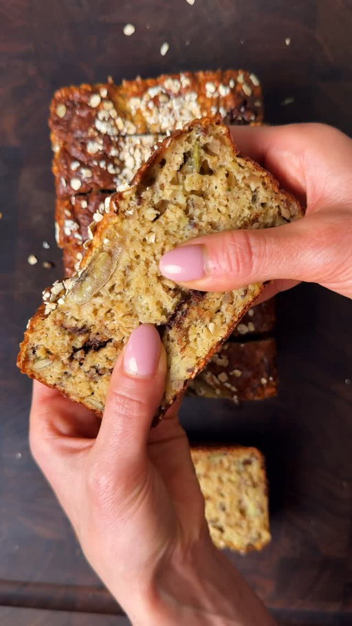 The Best Healthy Banana Bread Breakfast Loaf 🍌 

Ad Is there anything better than the smell of your kitchen after baking banana bread? This is my current favourite recipe, basically like your oats in cake form. Jam packed with M&S Eat Well ingredients which I find by looking out for the Eat Well flower when shopping as a simple way to spot healthier choices.

Makes 10 slices
180kcal, 8g protein, 4g fibre per slice

3 very ripe bananas, about 300g peeled weight
250g 5% Greek yoghurt
3 eggs
1 heaped tbsp honey
1 tbsp olive oil
100g plain flour
120g rolled oats
4 tbsp mixed seeds, I used a mix of flax, pumpkin, sunflower and sesame
1 tsp baking powder
1/2 tsp bicarbonate of soda
Pinch of salt
1 banana, sliced lengthways, for the top
Optional 50g chocolate chopped into chunks

Method
Preheat the oven to 170°C fan and line a loaf tin with baking paper.

Mash the bananas in a large bowl until mostly smooth, then whisk in the Greek yoghurt, eggs, honey and olive oil until combined.

Add the plain flour, rolled oats, mixed seeds, baking powder, bicarbonate of soda and a pinch of salt. Fold together until just combined. Try not to overmix, as this will keep the loaf softer.

Spoon the mixture into the lined loaf tin and smooth over the top. Add the sliced banana on top if using.

Bake for 45 to 55 minutes, or until golden, risen and a skewer comes out clean. If the top starts to brown too quickly, loosely cover with foil for the final 10 to 15 minutes. 

Leave to cool in the tin for 10 minutes, then transfer to a wire rack before slicing.

Enjoy warm, toasted, and serve with extra Greek yoghurt and a drizzle of your favourite nut butter.

#healthyrecipes #healthyfood #baking