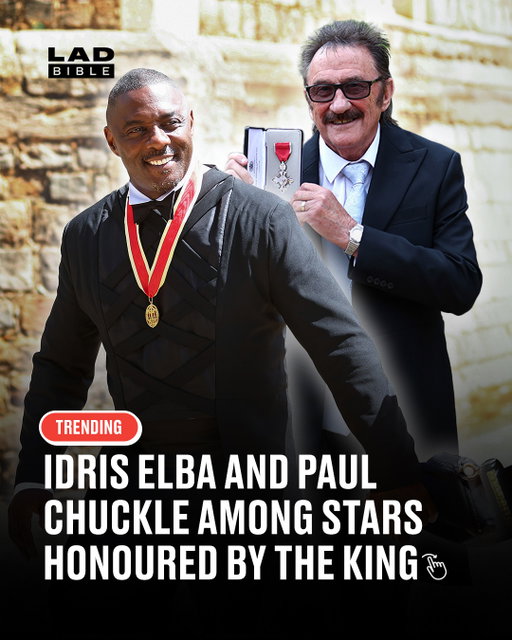 King Charles just honoured some absolute legends 👏⁠
⁠
Idris Elba, Paul Chuckle and ice skating legends Jayne Torvill and Christopher Dean were among the stars honoured by King Charles during an investiture ceremony at Windsor Castle.⁠
⁠
The Luther and The Wire actor was officially knighted for services to young people, having co-founded the Elba Hope Foundation with his wife Sabrina in 2022. The foundation works to support community empowerment, education, youth advocacy and sustainable development.⁠
⁠
Elba has also been vocal in campaigning against youth violence and knife crime, and previously received support from The King’s Trust, then known as The Prince’s Trust, when he was a teenager trying to get into drama school.⁠
⁠
Paul Elliott, best known as Paul Chuckle from the Chuckle Brothers, was made an MBE for charitable service, adding another brilliant chapter to a career that made him a household name for generations of UK viewers.⁠
⁠
Meanwhile, Olympic heroes Jayne Torvill and Christopher Dean were recognised for their services to ice skating and charity, more than 40 years after their legendary Boléro routine won gold at the 1984 Winter Olympics.⁠
⁠
Torvill was made a Dame, while Dean received a knighthood, cementing their status as two of Britain’s most loved sporting icons 🙌⁠