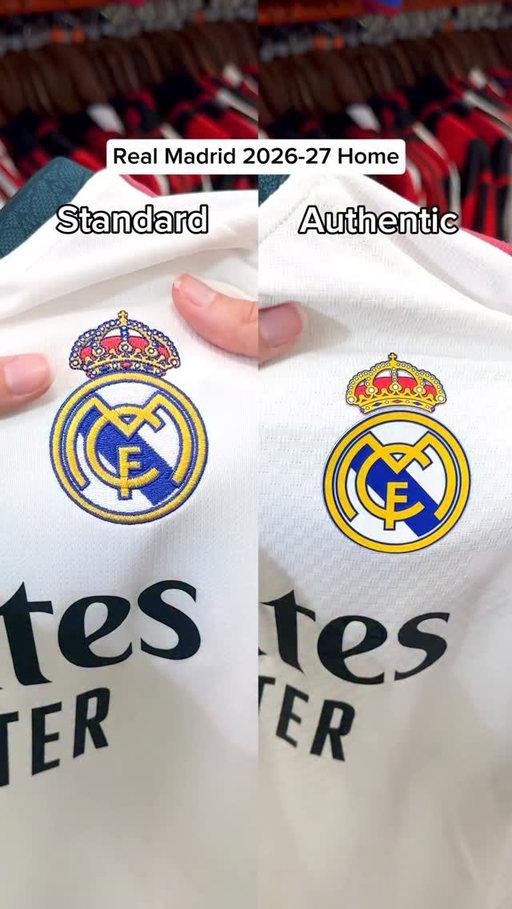 Standard vs Authentic spec 🔍

Take a look at the key differences between the standard and authentic spec adidas shirts with the brand new Real Madrid shirt. Authentic spec shirts are the lightweight, match ready player versions of the shirts allowing you to wear a shirt featuring the same technology as worn on the pitch.

The Authentic spec shirt features:

▫️Heat transferred crest and adidas logo
▫️Breathable lightweight material and a more fitted design 
▫️”Authentic” detail to lower front 
▫️AU code on tag