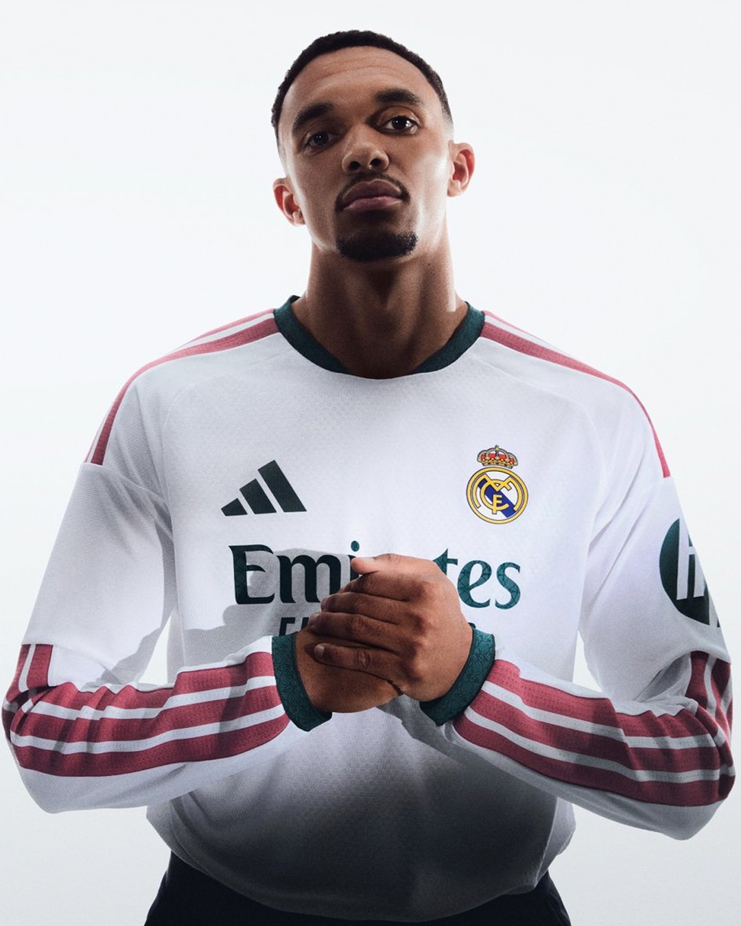 Real Madrid's new adidas Home kit for 2026/27 has dropped, the pink stripes on the arms could make this an instant classic 😮‍💨💞