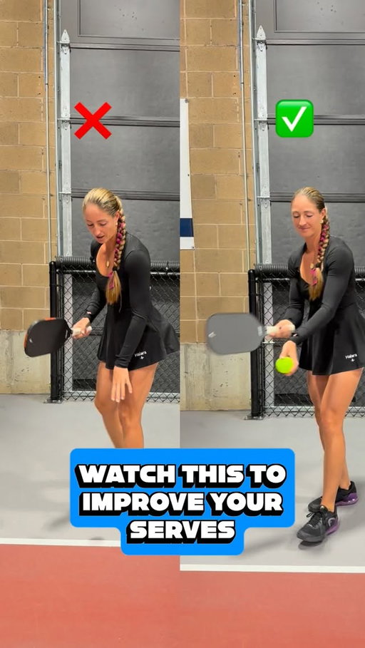 Serving is going to set the tone for your entire point. So let’s dial it in! 

A common mistake I see players making is that they use way too much wrist with their serve instead of using their arm as a lever.

If you’re wanting to add power, it doesn’t come from your wrist. It comes from your legs and your hips. Should we dive more into how to add more controlled power to your serve? 
A
#pickleball #pickleballtips #pickleballtraining #pickleballstrategy #pickleballcoach