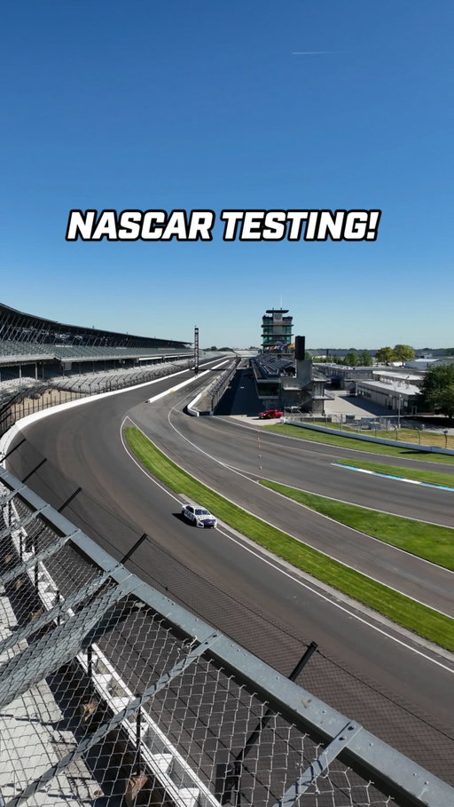 Our first taste of #NASCAR in 2026 😊👋

We’re almost 50 days out from the #Brickyard400 presented by @ppgindustries, but a handful of drivers are testing today and tomorrow and the Turn 2 mounds are open!