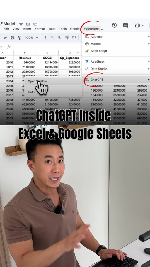 Working in spreadsheets just got a lot easier and fun.

ChatGPT now works inside Excel and Google Sheets so you can prompt it to create in-depth reports or fix up your existing spreadsheets.

I use it to organize my existing data and make it visually easy to understand with charts

For working professionals, this will definitely save countless hours of manual work.

The skills integration also makes recurring projects easier knowing you can get a repeatable outcome every time

If you do any work in spreadsheets, this is a must to check out. You can try it for free in Excel and Google Sheets

@ChatGPT #ChatGPT_Partner