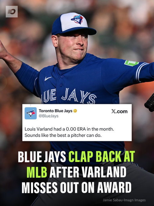 The Blue Jays clap back at the MLB after Varland doesn’t win reliever of the month 😤‼️

#bluejays #toronto #mlb