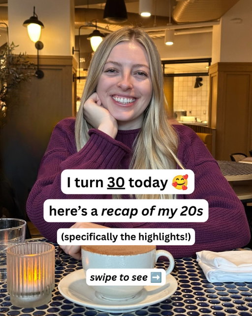 I officially turn 30 years old today 🤭

Believe it or not, I’ve been really excited to turn 30, and to enter my 30s in general - I love a ‘fresh starting point’, and even though there’s technically no difference b/w yesterday and today, it feels different (in a good way!). 

My 20s were full of lessons, of trial and error, of taking risks, of finding myself (from the emotional side to the personal style side!), improving myself (from all things personal finance to learning how to cook!), and everything in between (including a lot of money lessons - a video on that is coming soon!). 

The best part is that there’s so much more to come - that’s why I’m so excited for my 30s. 🥹

#Turning30 #30thBirthday #30YearsOld #MoneyMilestones #StartingMy30s