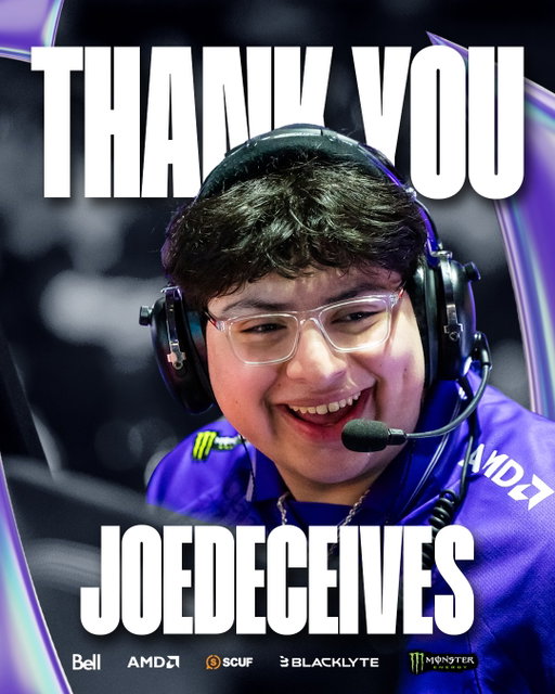 Today we part ways with JoeDeceives. You've played a huge role on our team over the past two years.

We wish you nothing but the best with your future 💜