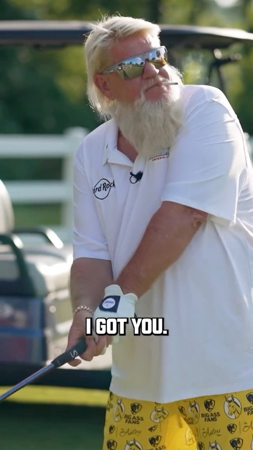 Barefoot. Lit dart… GRIP IT & RIP IT. VINTAGE JOHN DALY 💣