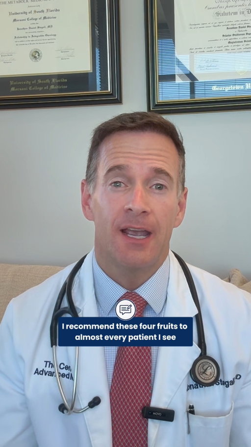 I recommend these four fruits to almost every patient I see.

Colon cancer rates continue to rise in younger adults, which is why diet is getting more attention in prevention conversations.

In this video, Dr. Stegall highlights four fruits that are consistently associated with better colon health in research: citrus fruits, kiwi, apples (especially with skin), and watermelon.

The focus is not on “superfoods” or quick fixes, but on foods that support gut microbiome health, fiber intake, and antioxidant protection over time.

Small, consistent dietary choices are often where the biggest long-term impact happens.

Which of these fruits do you already have in your routine?