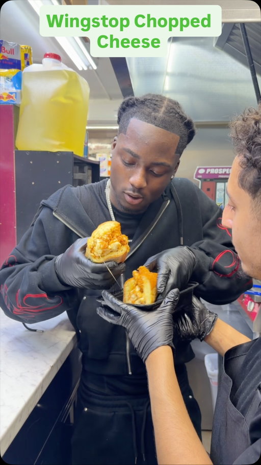 Wingstop Chopped Cheese with @realkylerichh 

📍Prospect Park Deli

#prospectparkdeli #wingstop #choppedcheese #wings