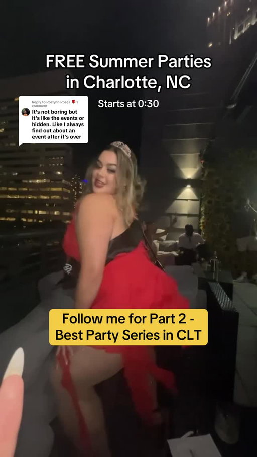 🤭 Here is Part 1 of my free party recommendations, including some reoccurring events as well as some unique ones!!

This took me a min but I’m putting together a video of all the paid events that I think you should check out. Follow me for more!! 

#charlotte #party #thingstodo #dayparty #free