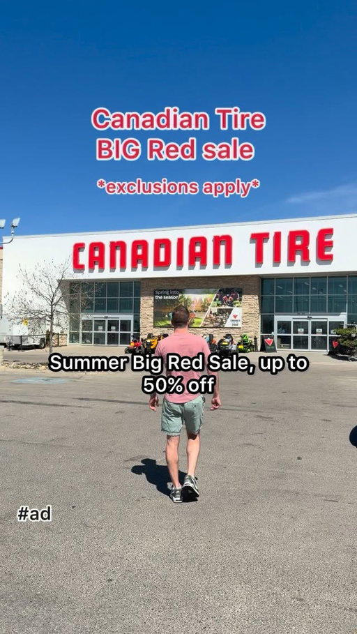 Big summer upgrades without the big price tag 🔥
Canadian Tire’s BIG RED sale is on with can’t-miss deals, save up to 50% on select must haves.

Shop June 4–11. Don’t miss it.
@canadiantire #CTBIGRED #Ad
*Exclusions apply.