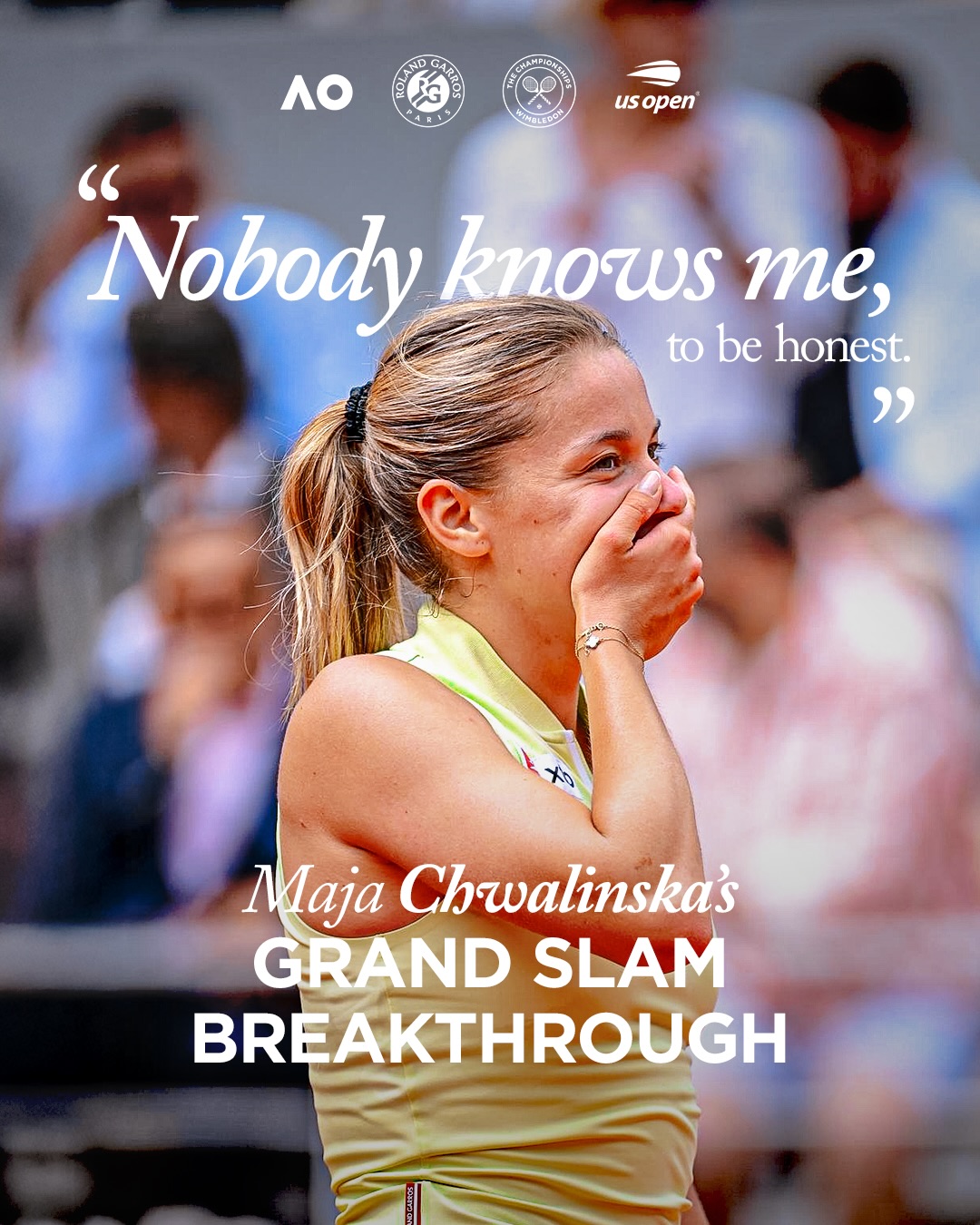 They know you now, @majachwalinska 🇵🇱

Maja Chwalinska’s remarkable journey to a Grand Slam semi-final 🧡

@rolandgarros