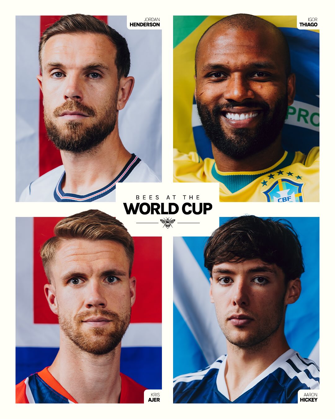 One week until the World Cup starts 🌏

Kristoffer Ajer, Jordan Henderson, Aaron Hickey and Igor Thiago will represent Brentford on football’s biggest stage this summer.
 
Hear from all four on what it means to represent their nations in North America.
 
For Ajer, there is the pride of a historic qualification with Norway.
 
Henderson is the first Englishman to make it to seven major tournaments.
 
Hickey’s return from injury has put him back in the conversation for Scotland.
 
And Thiago is building a case to become Brazil’s no.9.
 
Read via the link in bio 🔗