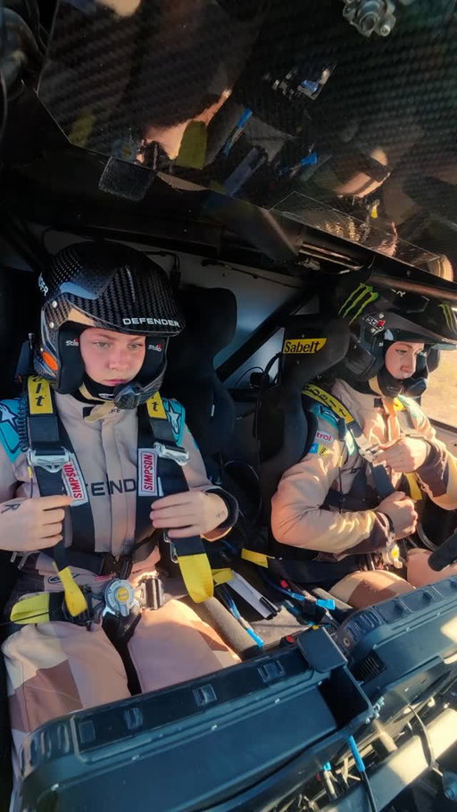 Unstoppable. Front seat view with Sara and Saydiie. Overcoming a roll and completing the stage at the Argentina World Rally-Raid.

⬝ DEFENDER DAKAR D7X-R
⬝ DERIVED FROM DEFENDER OCTA
⬝ 4.4 V8 TWIN TURBO ENGINE
⬝ INCREASED RIDE HEIGHT

#Defender #DefenderRally
 
Model shown is Defender Dakar D7X-R, not available for sale. Performed by professional drivers under controlled conditions on closed courses, in testing or on designated rally stages. Do not attempt. Motorsport and off-road driving involve significant risk, including serious injury or death.