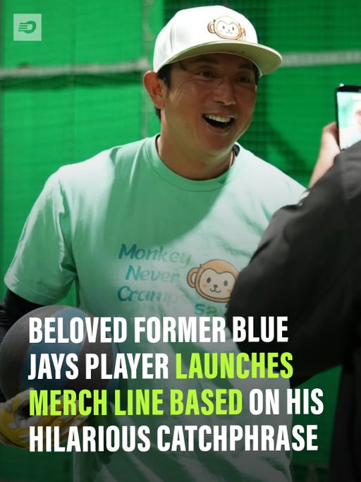 WE NEED Kawasaki’s new “Monkey never cramps” hat 😅🍌🐒

📸 @mune.kawasaki.official 
#mlb #bluejays #toronto