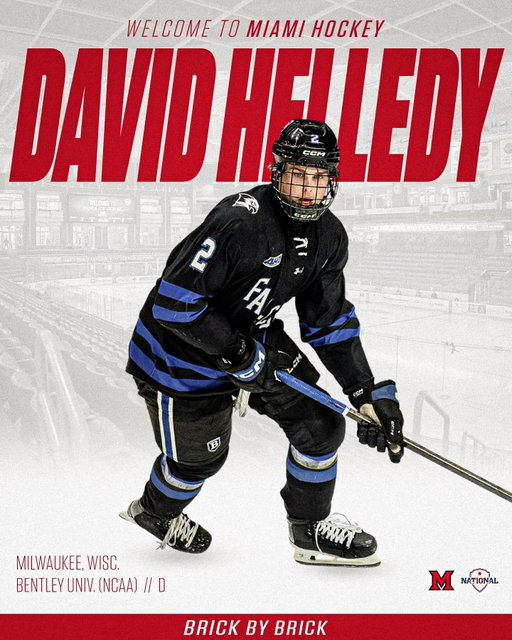 We’re excited to welcome David Helledy to Miami Hockey!

🔗 Link in bio

#BrickByBrick | #RiseUpRedHawks