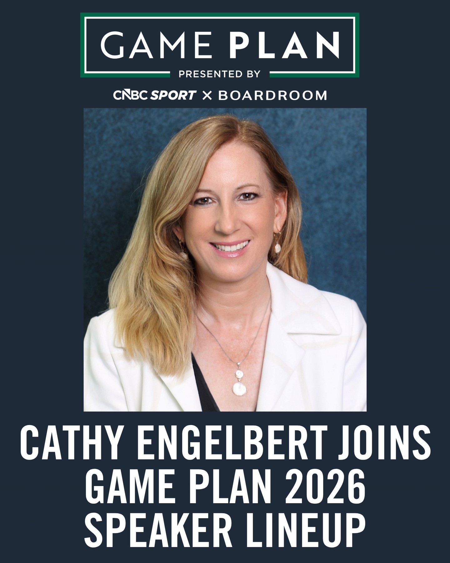 From leading the WNBA through a period of unprecedented growth to shaping the future of women's sports, Cathy Engelbert has helped redefine what's possible for the business of basketball.⁠
⁠
Hear from the WNBA Commissioner at Game Plan as she shares insights on what's next for the W and joins an already stacked lineup including LeBron James, Lindsey Vonn, Jimmy Pitaro, Adam Silver, and Michael Rubin.⁠
⁠
Join CNBC Sport and Boardroom Thursday, July 16 for #GamePlan26 at Fanatics Fest in New York City for an incredible afternoon shaping the future of sports and entertainment - link in bio for ticket information.