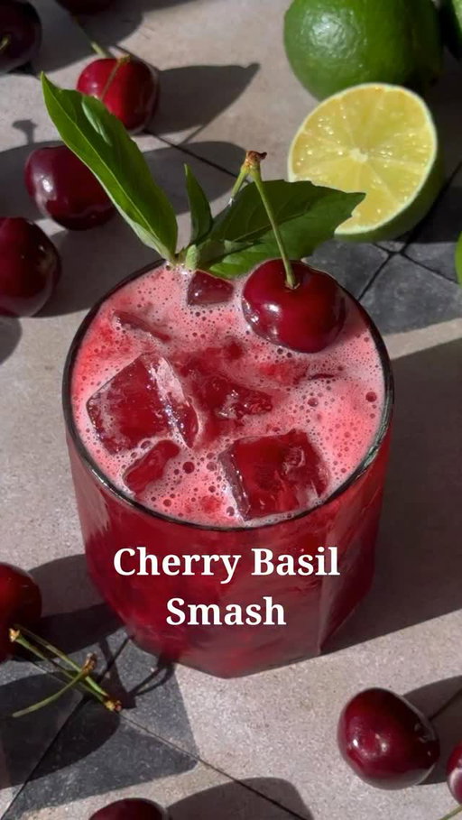 Cherry Summers 🍒🌿

Cherry Basil Smash 
6 pitted cherries 
3 basil leaves 
.75 oz fresh lime juice 
1 oz simple syrup
2 oz gin
1 oz soda water 

Start by adding cherries, lime juice, and simple syrup in a cocktail shaker and muddle to release as much of the juice from the fruit as possible. Add basil leaves and gently press. Pour in gin and fill with ice. Shake until cold, then pour into a glass. Top off with ice, soda water, and garnish. 

.
.
.
.
.

.

.

#cocktail #summerrecipes #cherries #cocktailsofinstagram #cherrysmash