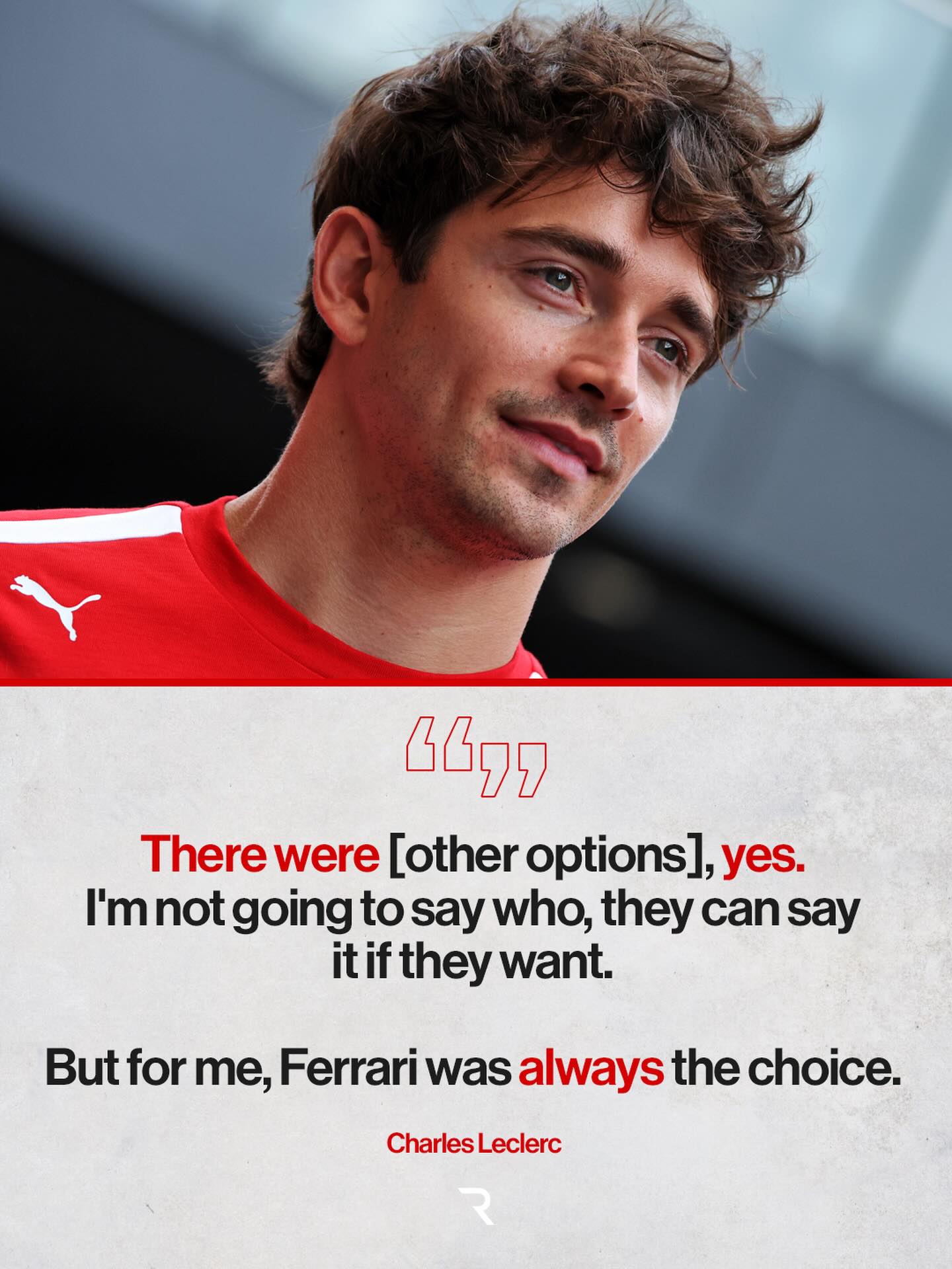Charles Leclerc says he had other options on the table from F1 rivals before signing new Ferrari deal: