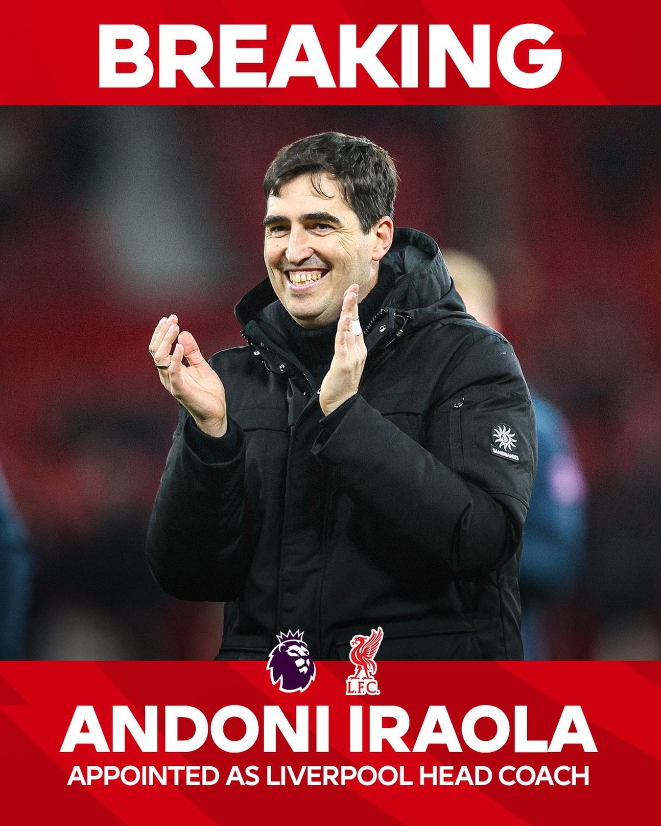 Andoni Iraola is the new head coach of @liverpoolfc 🔴