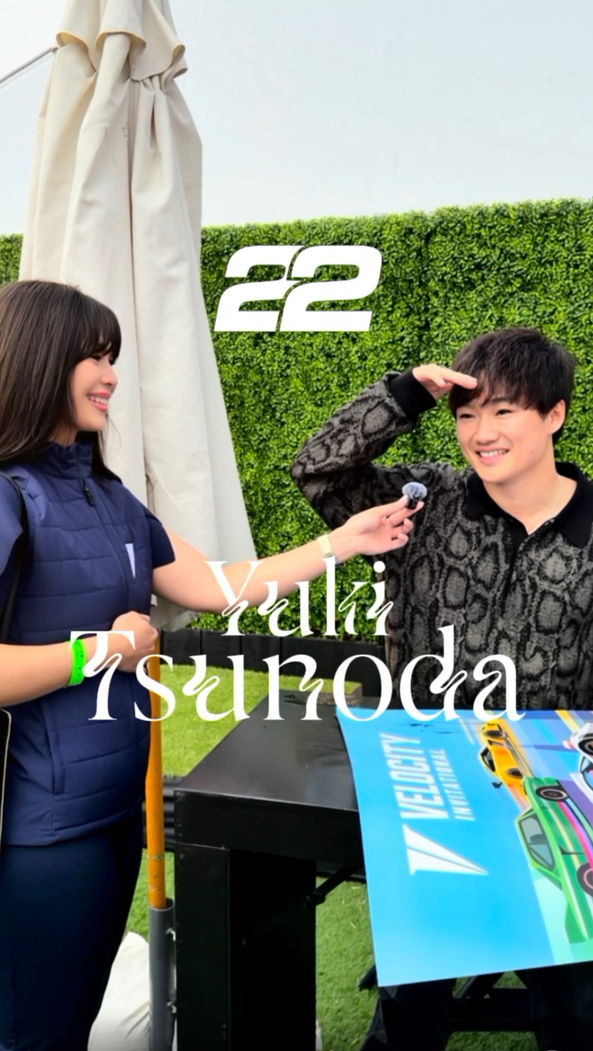 Yuki Tsunoda, Sprezzatura. 

Lovely time at @velocityinvitational and completely humbled to interview @yukitsunoda0511 . Even more to watch him go fast.

We talk a lot about Yuki’s seemingly unending side quests for Red Bull this season. But a side quest implies the existence of the main quest. And here is one for whom the main quest was always clear. I’m glad I got a reminder of that. 

Forza Ventidue 🍁✌️✌️