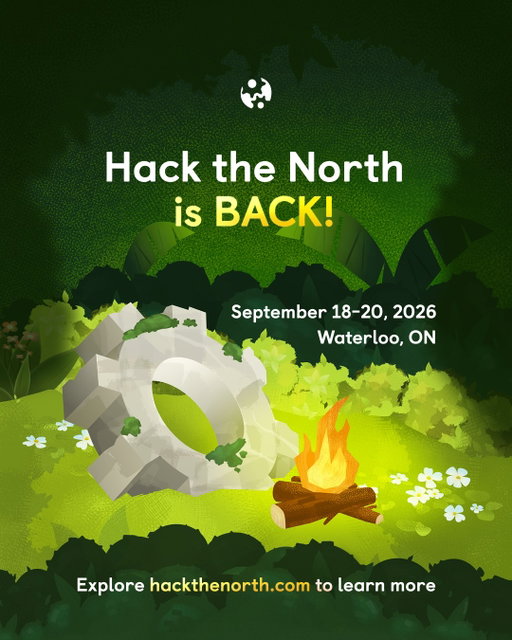 The wait is finally over…

Hack the North is BACK this September 18–20, 2026 in Waterloo, ON 🫧

We’re all for exploring this year, and we want YOU to explore our brand new site at hackthenorth.com, link in bio! 🔗

#hackathon #stem #tech #mlh #hackthenorth