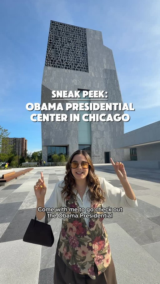 Sneak peek of The Obama Presidential Center, which features a 19.3-acre campus that is free to explore, including the new library, gardens, and Sky Room with incredible views.

The only paid portion is the museum, with tickets starting around $30, where you can see everything from President Obama’s Nobel Peace Prize to Michelle Obama’s iconic First Lady dresses and other personal memorabilia.

🎟️ Grab your tickets at the link in my bio

#chicagogram #thingstodoinchicago #hydepark #obama #chicagomuseum