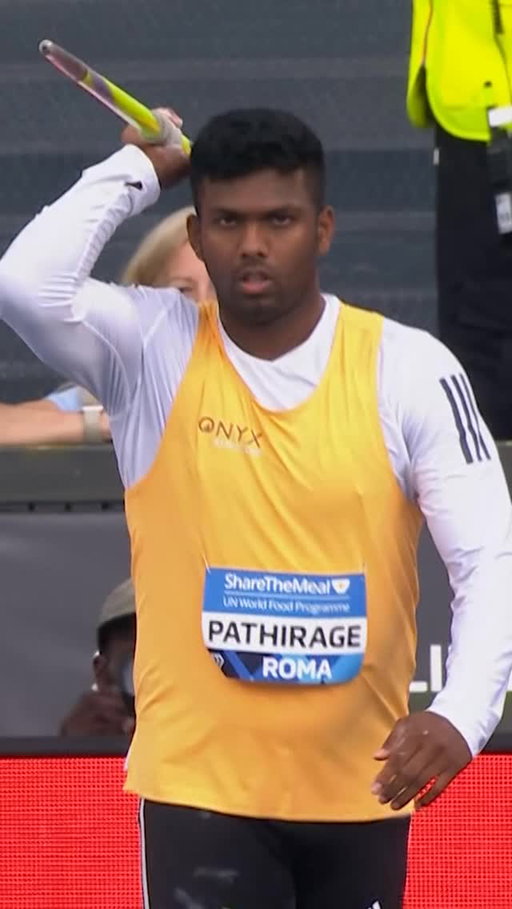90 AND COUNTING 🤯🇱🇰

@rumeshpathiragee launches one into the history books, taking the men’s javelin win with a huge 92.62m throw!

A new world lead, the first man over 90m in 2026, and the first Sri Lankan EVER to do it 👏

#DiamondLeague 💎 #RomeDL 🇮🇹
